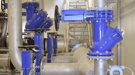 Ball check valves installed