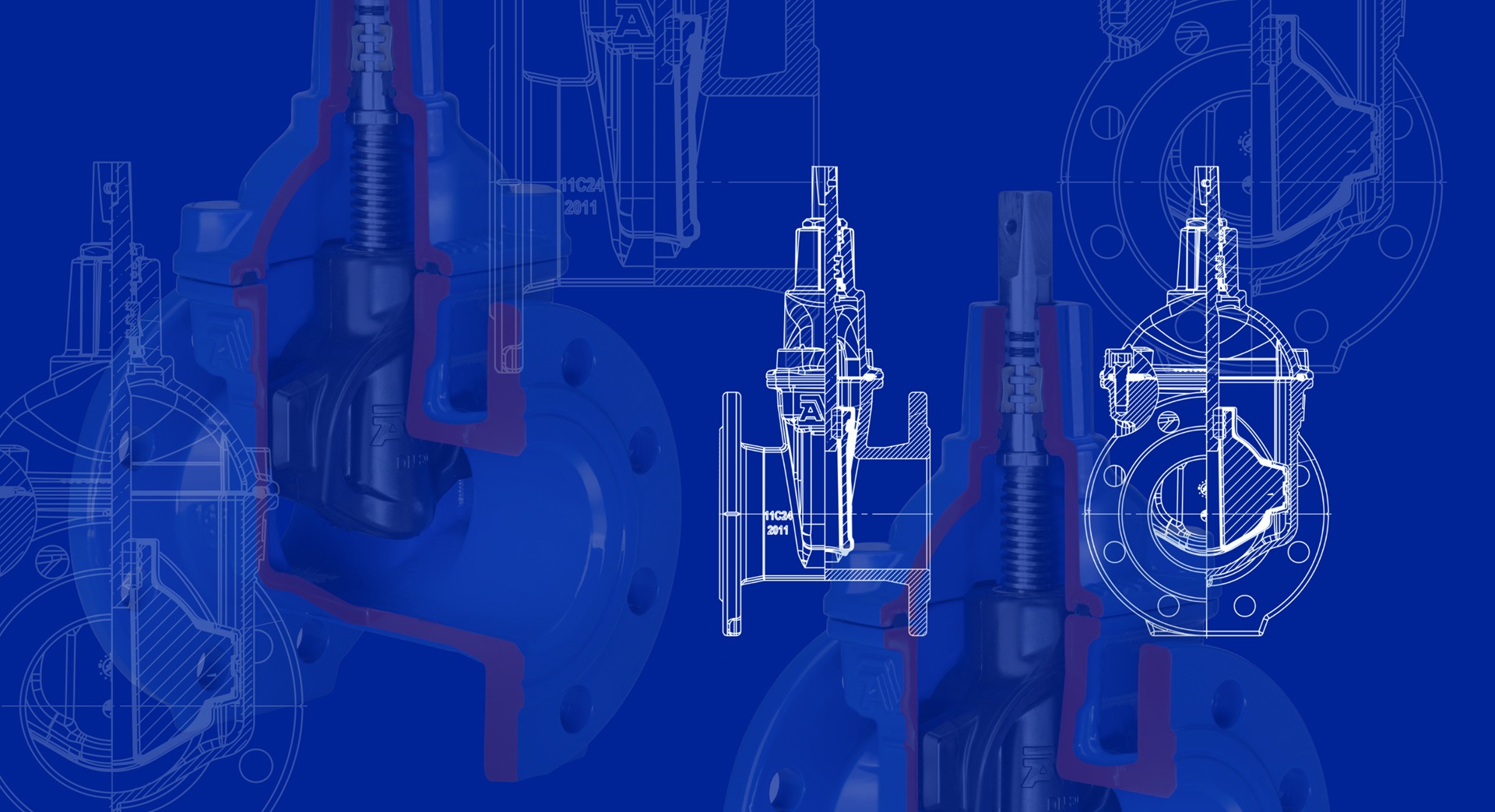 Gate valves design illustration