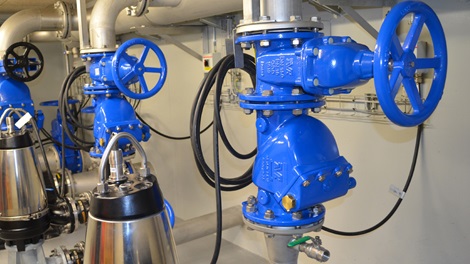 Swing check valves installed